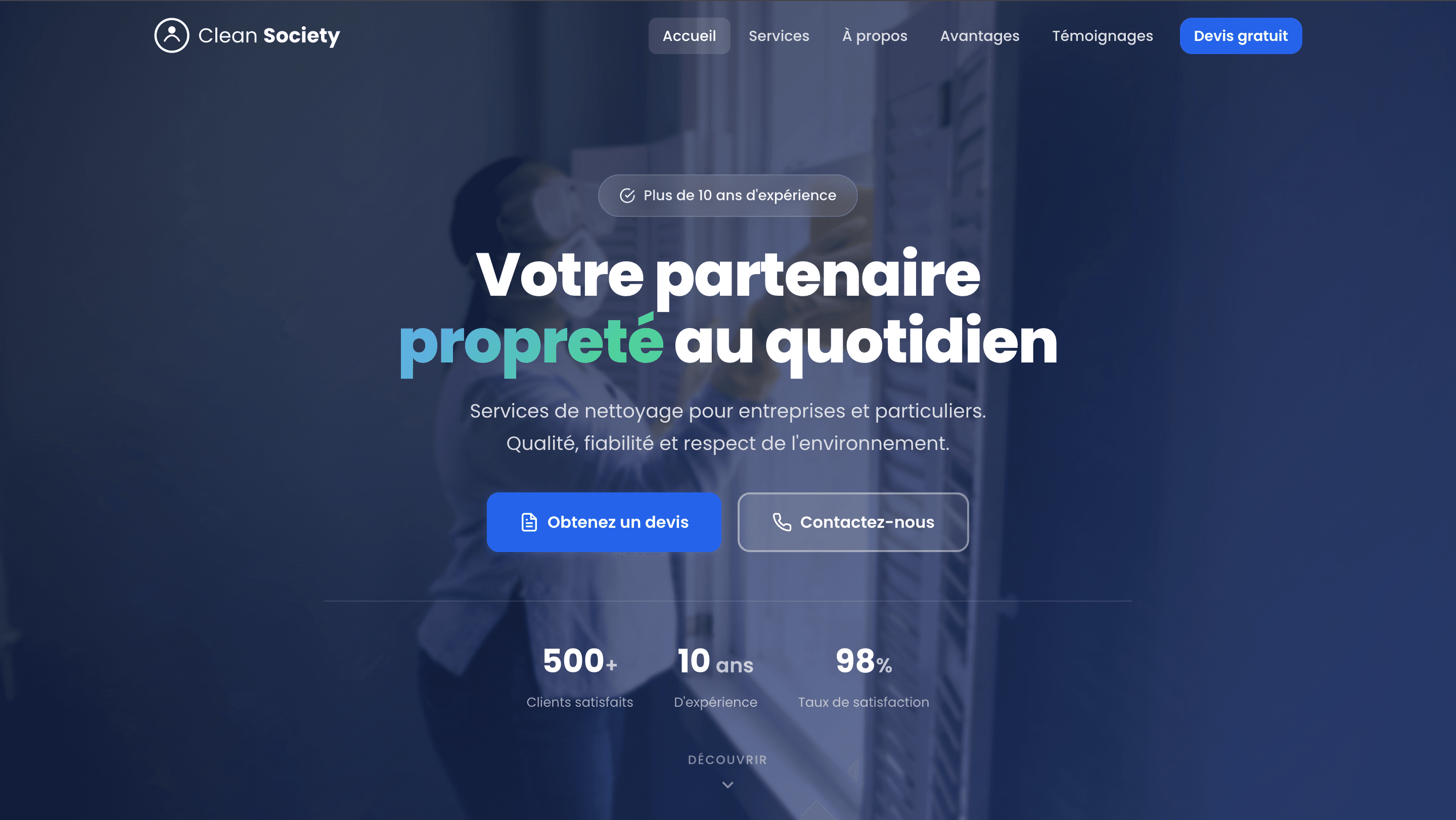 Démonstration site Nettoyage